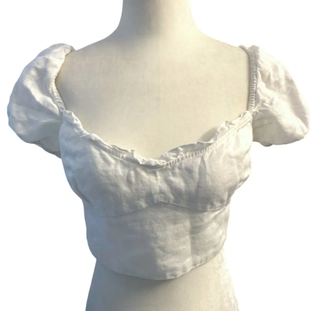 Wilfred Wander Linen Blouse In White Size M - Picture 6 of 12